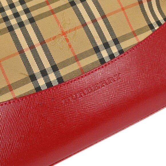 Burberry Beige Red House Check Tote Bag - Picture 11 of 11